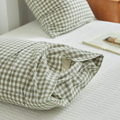 Par de Fronhas em Algodão Egípcio 100% – Textura Soft Wrinkle e Conforto Térmico Premium