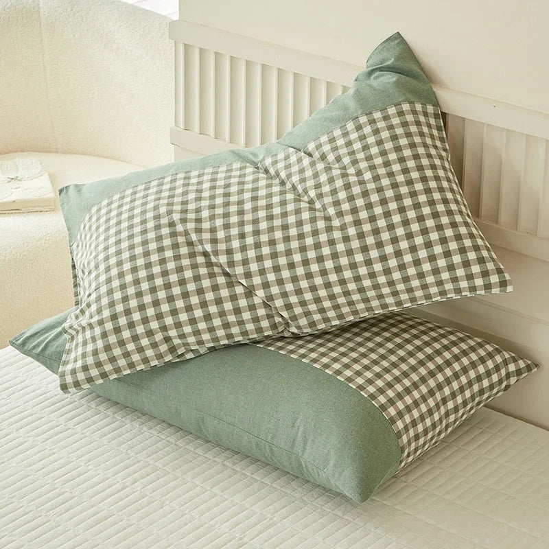 Par de Fronhas em Algodão Egípcio 100% – Textura Soft Wrinkle e Conforto Térmico Premium