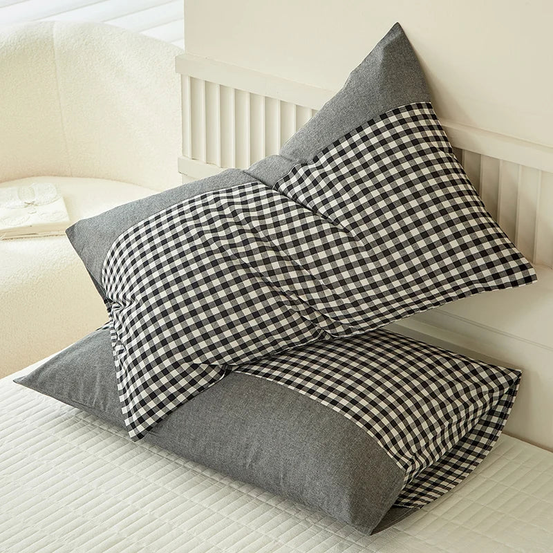 Par de Fronhas em Algodão Egípcio 100% – Textura Soft Wrinkle e Conforto Térmico Premium