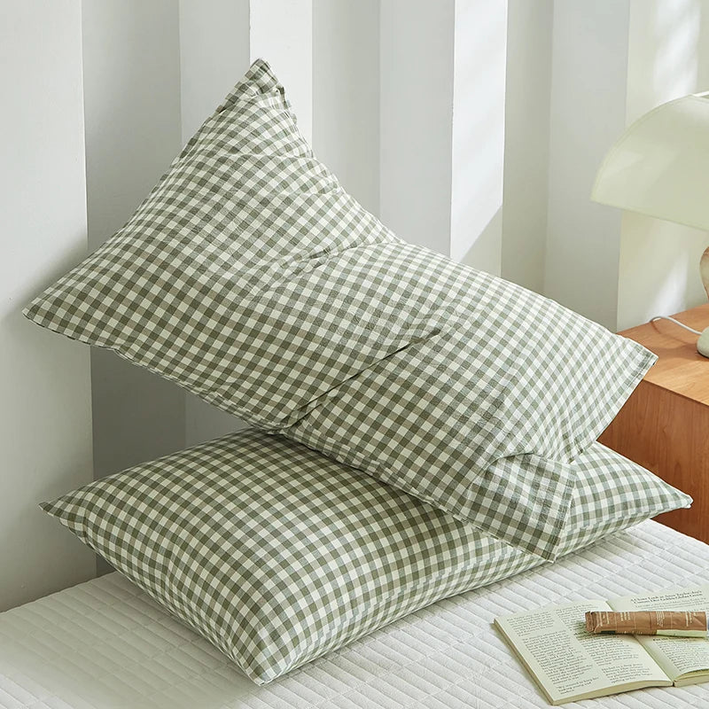 Par de Fronhas em Algodão Egípcio 100% – Textura Soft Wrinkle e Conforto Térmico Premium