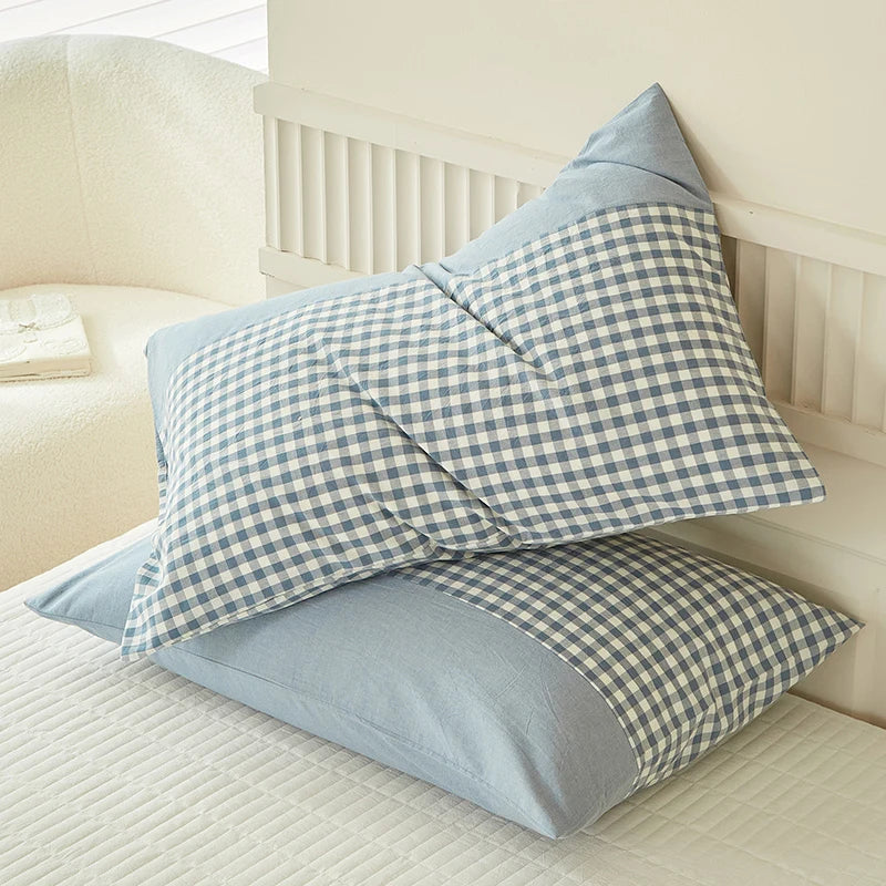 Par de Fronhas em Algodão Egípcio 100% – Textura Soft Wrinkle e Conforto Térmico Premium